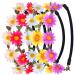 Multicolor Floral Headband with Adjustable Elastic Band 5 Pack