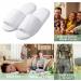 5 Pairs Velvet Open Toe Spa Slippers with Travel Bags | One Size Fits Most Men and Women - White - Buy Online on SooperMarket.com