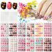 Kalolary 288PCS kids False Nail, Press on Pre-glue Full Cover Candy Pattern Short False Nail Kits with 48PCS Nail Adhesive Tabs, Children's Day Lovely Gift for Kids Little Girls Nail Art Decoration