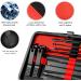 Keiby Citom Manicure Set 18pcs Professional Nail Clippers Kit Pedicure Care Tools-Stainless Steel Grooming Tools With Rose Gold PU Leather Case for Travel & Home (Black/Red) - Buy Online on SooperMarket.com