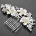 Plouluyt Wedding Bridal Hair Combs Vintage Imitation Crystal Hairpins Prom Jewelry Gold Silver Flower Pattern Hair Accessories Pins Women Silver - Buy Online on SooperMarket.com