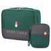 Medicine pocket travel pharmacy bag 2stk large capacity waterproof emergency bag empty first help bag medicine storage bag portable medication pocket for travel home office (green)