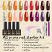 Clou Beaute Cozy Campfire Collection Gel Nail Polish Kit - 18 Fall Winter Colors | Orange Yellow Green Soak Off Polish Set with Lamp Base and Top Coat | 8ml Manicure Gift for Women - S22-07 - Buy Online on SooperMarket.com