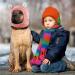 Frienda Quiet Ears for Dogs - Noise Protection Knitted Dog Ear Muffs | Pet Winter Hat for Medium to Large Dogs - Pink - Buy Online on SooperMarket.com