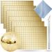 Biutityer 3600 Pieces Self-Adhesive Mirrors Mosaic Tiles Mini Mirrors Mosaic Tiles Sticker for Craft Square Glass Tiles Disco Glass Tiles Decorations Making  5 5mm(Gold)