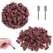 DHWEKU Nail Cutter Accessory Set Professional Manicure Pedicure Cutter Bits & Abrasive Sleeve Set for Nail Art 200 Pieces Sanding Sleeves with Nail Drill 180T/240 Nail Art Sanding