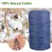 POZEAN Navy Blue Macrame Cord 3mm x 220 Yards - 100% Natural Cotton Rope for DIY Crafts, Wall Hanging, Plant Hangers - Christmas Wedding Decor Projects - Buy Online on SooperMarket.com