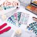 140 Pcs Marble Style Nail Polish Strips with Gradient & Glitter - Self Adhesive DIY Nail Art Decals for Holiday Decor | Includes 2 Nail Files - Buy Online on SooperMarket.com
