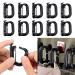 BOOSTEADY 10 Pack Multipurpose D-Ring Grimlock Locking for Molle Webbing with Zippered Pouch Black