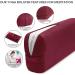 Premium Simian Yoga Bolster Pillow - Supportive Rectangular Cushion with Velvet Cover - Washable & Skin-Friendly - Ideal for Restorative & Yin Yoga - Burgundy - Buy Online on SooperMarket.com