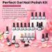 Modelones 24 Pcs Gel Nail Polish Kit - Hot Pink & Glitter Soak Off Gel Set with GlossyMatte Top & Base Coat | Perfect Nail Art Gifts - Buy Online on SooperMarket.com