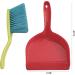 Home Essential 2 Packs - Junior Kids Mini Size (5.88'' x 10.25'') Heavy Duty Dustpan with Hand Brush for Sweeping and Cleaning of Kitchen Office Table-top Car - Buy Online on SooperMarket.com