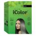 iColor Organic Hair Dye Shampoo Black 25ml (0.85 ounces) x 10 sachets in a box shampoo-in permanent hair color dye black hair in 5-15 minutes DIY convenient easy to use blackening shampoo