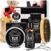 Beard Kit for men - Beard Care Kit for Men's Gifts with Beard Oil, Beard Balm, Beard Brush, Comb, Scissors, Ebook, Anniversary & Birthday Gifts for Men - Valentine's Day Gifts for Him Dad Husband Fiance Boyfriend