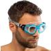 Cressi Galileo Adult Swim Goggles | Tempered Glass Lenses | No Distortion | Made in Italy | Clear/Aquamarine - Buy Online on SooperMarket.com