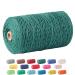 Macrame Cord  ZOUTOG 2mm x 328 yd (About 300m) 100% Natural Cotton Soft Unstained Rope for Handmade Plant Hanger Wall Hanging Craft Making  Dark Green 2mm * 328yd Dark Green