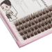 Bodermincer D Curl Brown Cluster Eyelash Extensions - Natural 3D Russian Volume Faux Lashes (14MM) for a Stunning Look - Shop Now - Buy Online on SooperMarket.com