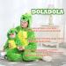 Doladola Unisex Baby Toddler Romper Hooded Cartoon Sleepsuit - Green Dinosaur (3.5-4.5 Years) - Buy Online on SooperMarket.com