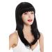 WIG ME UP - 3268-1 wig ladies women's wig long straight slightly layered bangs black jet black (1)