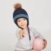 LANGZHEN Toddler Winter Hat Earflap Knit Cap Fleece Lined Beanie for Baby Boys Girls 6-12 Months - Navy-Pompon - Buy Online on SooperMarket.com