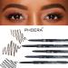 PHOERA Ultra-Slim Eyebrow Pencil with Brush - 04 Dark Brunette | Precise & Long-Lasting | Natural-Looking Brows - Buy Online on SooperMarket.com