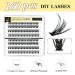 Lankiz Self-Adhesive Eyelashes - 160pcs No Glue Required 40D D Curl DIY Eyelash Extensions Reusable Pre-Glued Individual Lashes - Buy Online on SooperMarket.com