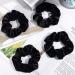 Whaline 12 Pack Velvet Hair Scrunchies - Soft Elastic Hair Bands in Black - Buy Online on SooperMarket.com