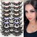 25mm Lashes Long Pack 3D Fluffy Mink Lashes 25mm Faux Mink Long Wispy Dramatic Thick D Curly Volume False Eyelashes 8 Pairs 4 Styles Mixed for Big Eye Makeup by Heracks 8 Pair (Pack of 1) 8 Pairs 4 Styles Mix