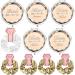 Pack of 5 Compact Pocket Makeup Mirrors Set Include 1 Bride Mirror 1 Maid of Honor Mirror 3 Bridesmaid Mirrors And 5 Pack Hair Ties for Bachelorette Party Bridesmaid Proposal Gifts . (Champagne)