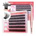 LASHVIEW Self Adhesive Lashes Clusters Eyelashes Press on Lashes Individual Lash Extension Kit with Lash Tweezers No Glue Needed Self Adhesive DIY Eyelash Extension Kit 72pcs 10-16mm(Z02) Z02-Pearl