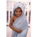 JM Organic Bamboo Hooded Baby Towel - Hypoallergenic, Absorbent - 35x35 - Perfect Baby Gift Set with Washcloth & Laundry Bag - Pink Elephant - Buy Online on SooperMarket.com