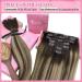 Buy Youngsee Real Hair Ombre Clip-in Extensions 40cm | Brown Blonde 120g Remy Hair | 7PCs #4/18/4 - Buy Online on SooperMarket.com