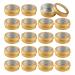 Zeoabsy 100 pieces 60ml gold empty aluminum socket aluminum round aluminum tin tin cans with screw cap viewing window cream cans for diy ointments candle cosmetics shaving soap