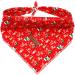 Lionheart Glory Dog Haller Washable Soft Cotton Christmas Libbar Schal adjustable Kerchief square dog Neck towel for large dogs red neckerchiefs Large (1 Pack) B: Christmas brain