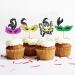 Cyodoos 24Pcs Masquerade Masks Cupcake Toppers Color Glitter Bachelorette Party Mask Cupcake Food Fruit Picks Masquerade Mardi Gras Party Baby Shower Birthday Party Cake Decor Supplies Masks1 - Buy Online on SooperMarket.com