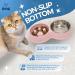 Fur & Bone Double Slow Feeder Dog Bowl | Raised Non-Slip Cat Food & Water Bowl | Stainless Steel, Pink - Buy Online on SooperMarket.com