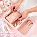 Shop Gerrii 6 Sets Travel Makeup Brush Set - Perfect Bridesmaid Gift | Synthetic Fiber Brushes for Weddings & Events - Coral Orange - Buy Online on SooperMarket.com