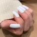 Buy Novo Ovo White Holographic Press-On Nails - Angular Artificial Fingernails with Glue | International Shipping Available - Buy Online on SooperMarket.com