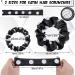 24 Piece Black Volleyball Hair Scrunchies Set - Silk Satin Elastic Hair Ties for Players Teams - Perfect Sports Gift for Girls & Women - Buy Online on SooperMarket.com