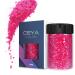 Ceya Chunky Glitter, 4.9oz/ 140g Vibrant Pink Craft Glitter Powder Mixed Fine Flakes Iridescent Nail Sequins for Nail Art, Hair, Epoxy Resin, Tumblers, Slime, Painting, Festival Decor