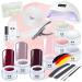 ND24 NAILDESIGN-Geln gel Starter Set Premium with Pick-up gel assembly gel French gel sealing gel LED lamp & Amarena Cherry Gels-Complete set for beginners-GEL MADE in Germany Starter Set Premium + Amarena Cherry GELE