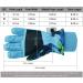 Kids Winter Gloves | Waterproof Snow Ski Gloves for Boys Girls | Blue Green | Size S (4-6 years) - Buy Online on SooperMarket.com