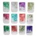 12 Colors Chunky Holographic Body Glitter Face and Body Glitter Gel Nail Art Sequins for Face Eye Hair Shiny Effect with Mixed Sizes Sparkling Halloween Glitter Gel for Women