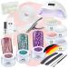 ND24 NAILDESIGN-Geln gel Starter Set Premium with Pick-up gel assembly gel French gel sealing gel LED lamp & accessories + funky glitter gels-complete set for beginners-GEL MADE in Germany Starter Set Premium + Funky Glitter GELE