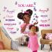 DECOWALL Black Girl Magic Wall Stickers with Butterfly Decals - Inspirational Quotes for Girls Room, Bedroom, Nursery - Home Art D cor - Buy Online on SooperMarket.com