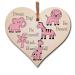 The Plum Penguin Handmade Wooden Hanging Heart Plaque Gift Be Brave Dream Big Be Yourself And Stand Tall new baby present new parents pink safari animals nursery wall decoration