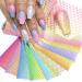 Kalolary 10 Sheets Mermaid Nail Foil Transfer Stickers, Holographic Gradient Iridescent Nail Decals Laser Fish Scales Starry Sky Nail Transfer Glitters Stickers for Women Girls DIY Nail Decoration 10 Count (Pack of 1)