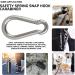 6 Pack of 2 1/4 Inches Stainless Steel Safety Spring Snap Hook Carabiner  Multi-Purpose Heavy Duty Stainless Steel Carabiner Clips for Keys Swing Set Camping Fishing Hiking Traveling - Buy Online on SooperMarket.com