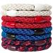 AXEN 8PCS Elastic Hair Tie for Women Girls Cotton Bands Soft Woven Ponytail Holders for Thick Hair and Curly Hair Grapes Colors