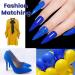 YTD Likomey Reflective Glitter Gel Nail Polish Set - Sapphire Blue & Pure Klein Blue Fashion Colors - Gold Combo Kit - Super Sparkly Diamond Disco DJ UV Top Coat - 2 Pcs (7.5ml each) - Buy Online on SooperMarket.com